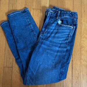 American Eagle Curvy Mom Jeans in Dark Blue